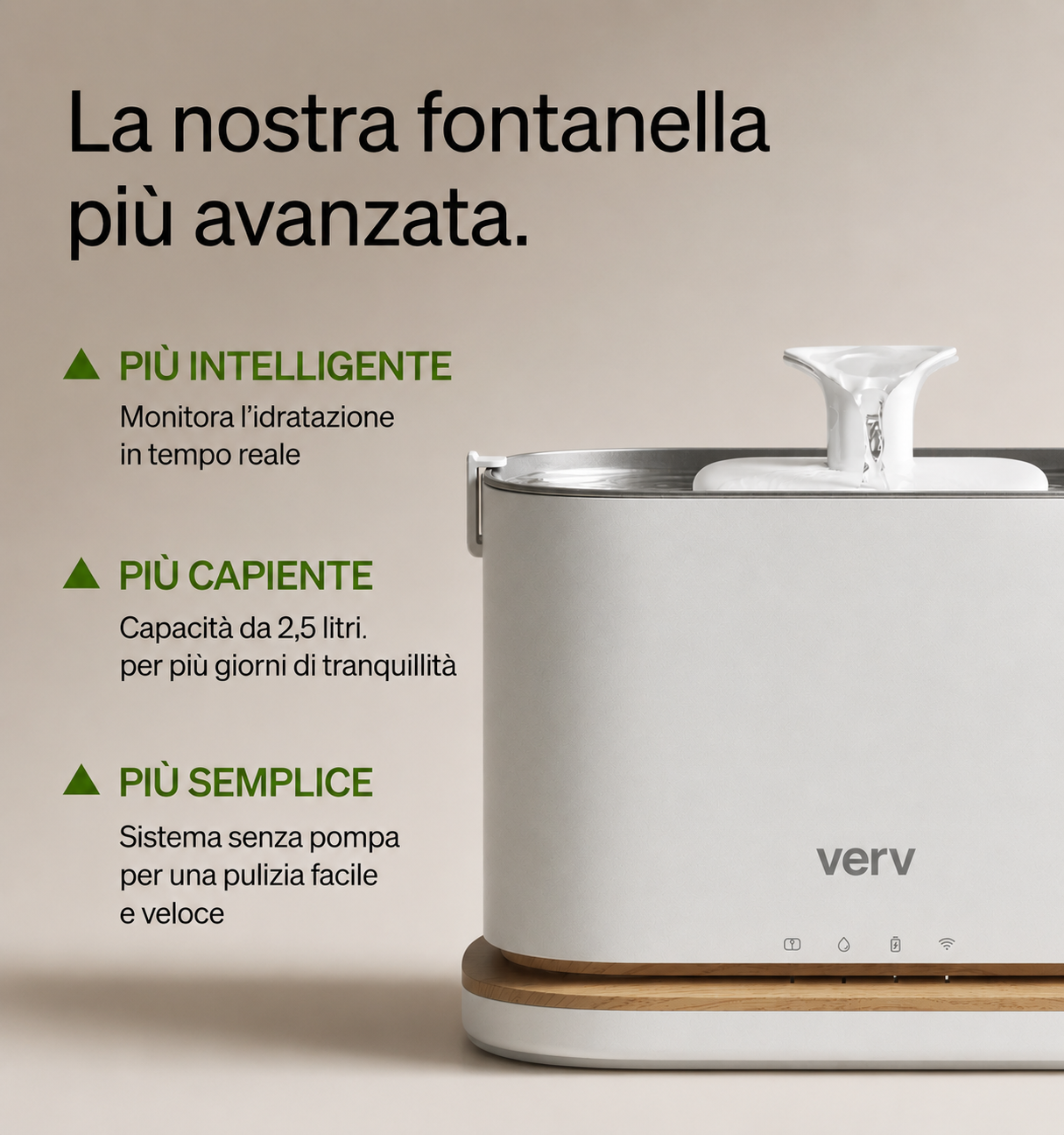 VERV™-  Fontanella Smart Senza Fili